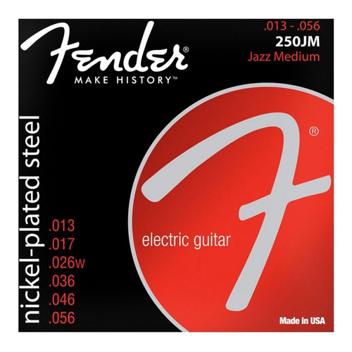 Encordado Jazz Fender Guitarra Electrica 013 56 250jm