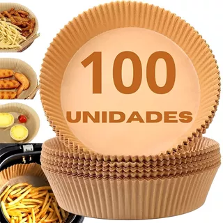 Forma Descartável Forro Papel Antiaderente Air Fryer 100 Pcs