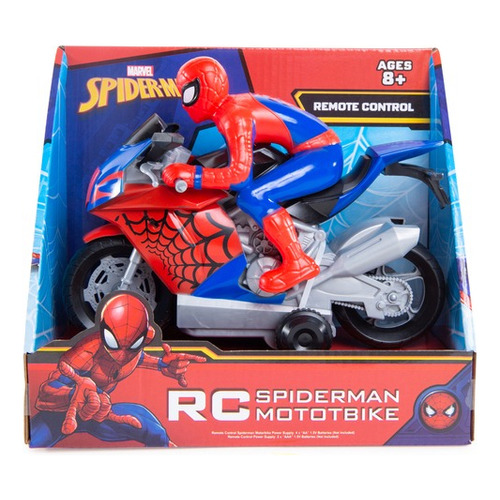 Spiderman Hombre Araña Motocicleta Control Remoto Marvel Color Peter Parker