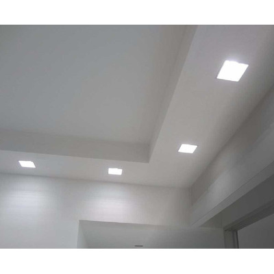 Panel Embutir Led 12w Cuadrado Blanco Pontente Luz Desing