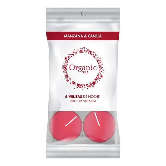 Vela Tealight Manzana Canela Organic Spa