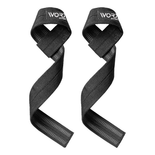 Straps Correas Levantamiento Worx Pesas Gym Gimnasio Set 2 Color Negro