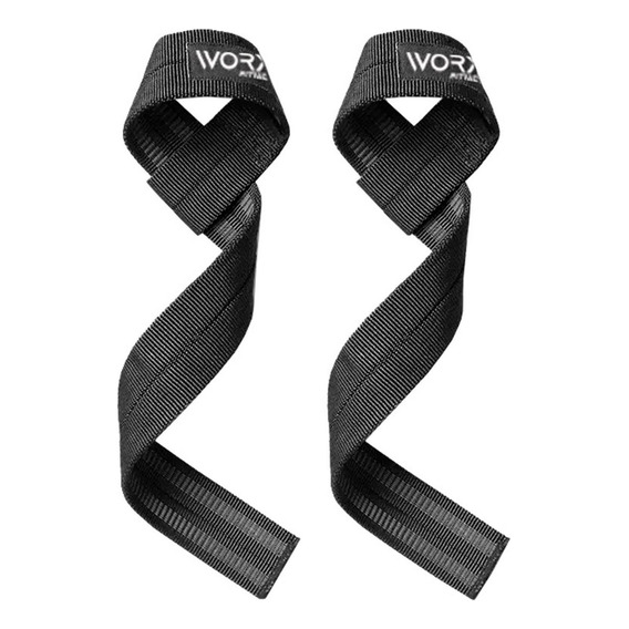 Straps Correas Levantamiento Worx Pesas Gym Gimnasio Set 2 Color Negro