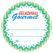 Etiqueta Adesivo Geladinho Gourmet 4x4cm 250 Un 