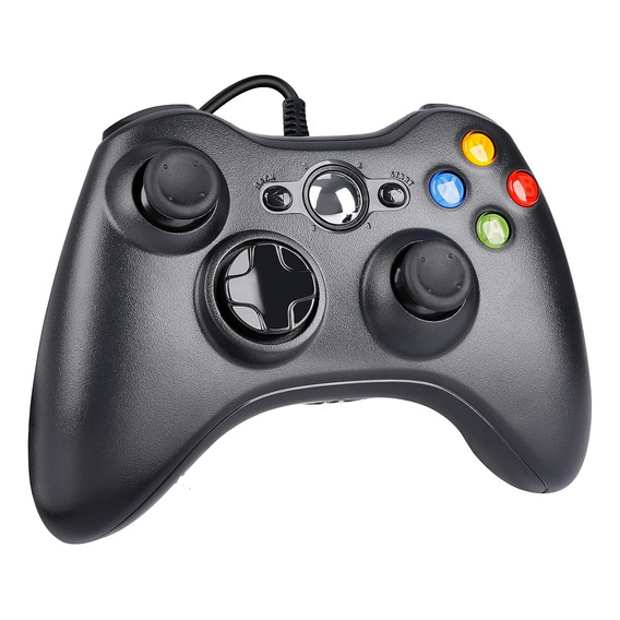 Joystick Mando Generico Para Microsoft Xbox 360 Con Cable Pc