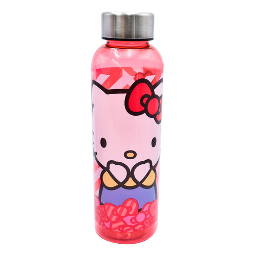 Termo Fun Kids Sanrio Botella Hello Kitty 600 Ml De Acrilico 600ml Rosa