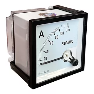 Amperímetro Analógico 72x72mm Medição Direta 0-100a Sibratec