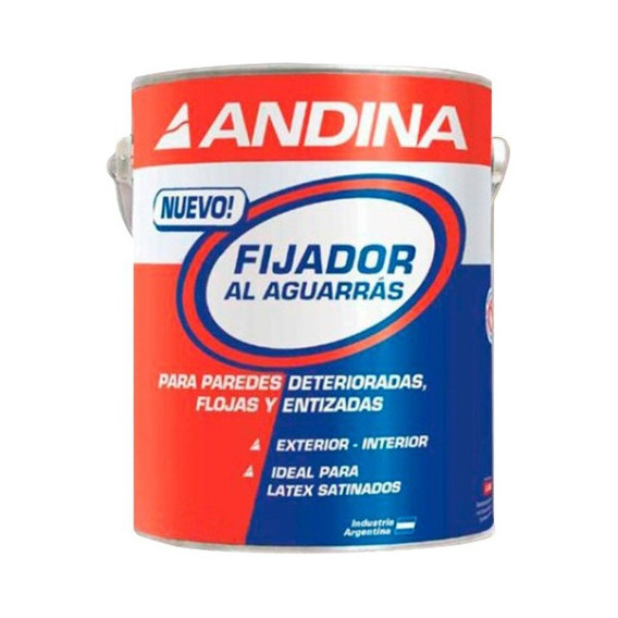 Fijador Al Aguarras Andina X1lt Paredes Deterioradas Pintumm