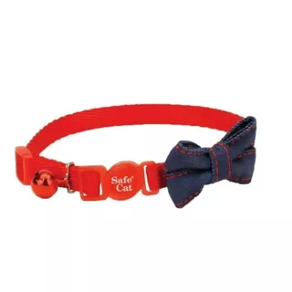 Collar Safe Cat Embellished Coastal/gato/boxcatchile Color Rojo