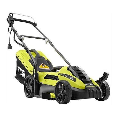 Cortadora de pasto eléctrica Ryobi RYAC130 con bolsa recolectora y 120V color amarillo/negro