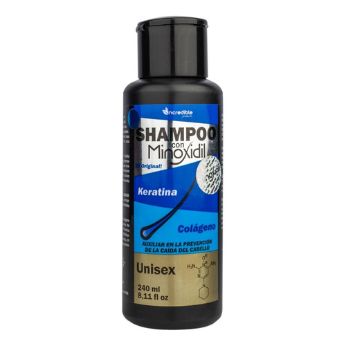 Shampoo Con Minoxidil Sin Sal Keratina Colageno Anti Caida