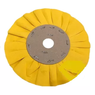 Disco Amarelo 20cm Polir Brilho Inox Alumínio Baús Roda
