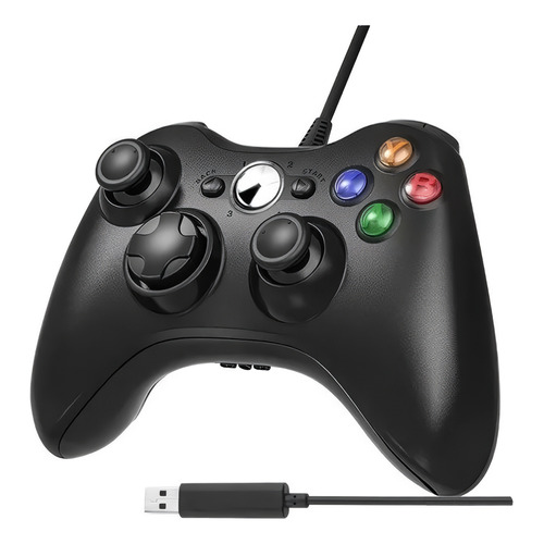 Control Xbox Para Pc Usb Windows 1 Clasico Negra Gara Color Negro