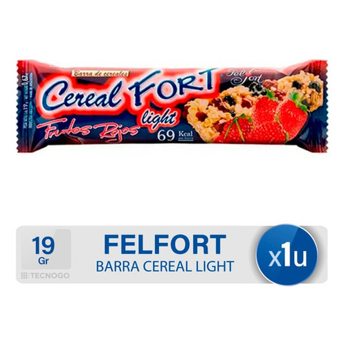Barra De Cereal Felfort De sabor Frutos Rojo