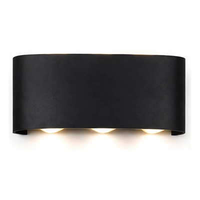 Aplique Led Exterior Optical 3 Bidireccional Luz Desing Negro