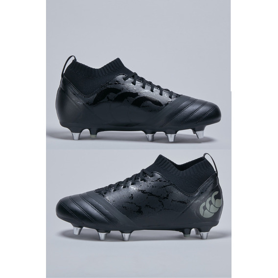 Botines De Rugby Canterbury Stampede Pro Blk/gry 8 Tapones D