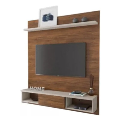 Panel Rack Tv Led Lcd Living Comedor Con Repisa Omega