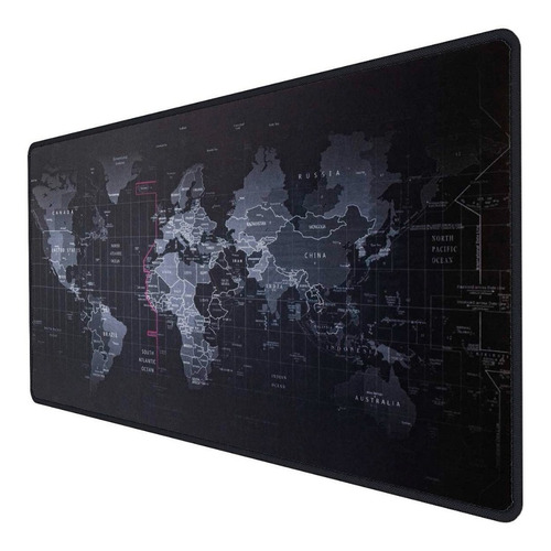 Mouse Pad Gamer Xxl Antideslizante Mapamundi 90x40cm 3mm