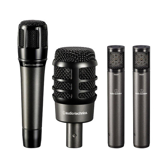 Kit de 4 micrófonos Audio Technica Atm Drum 4 Atm 250 Atm 650 2 Atm 450