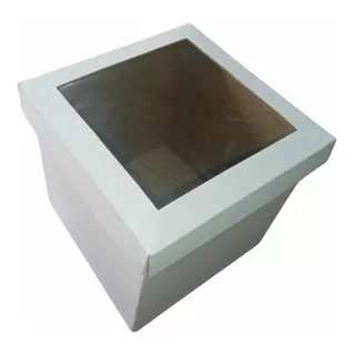 Caja Cubo 20 Blanco Con Ventana Envío Inmediato