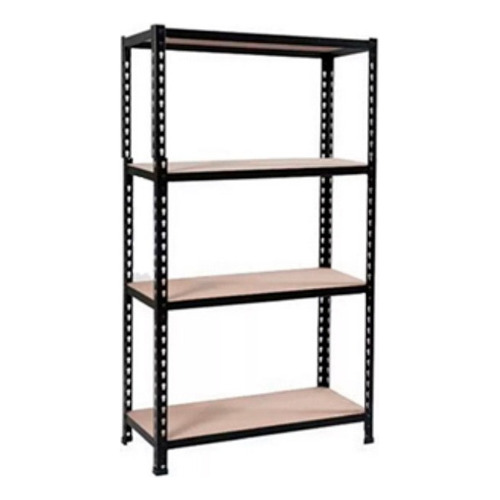 Estanteria Mega Rack 150x80x35 4 Estantes Sin Tornillos Color Negro