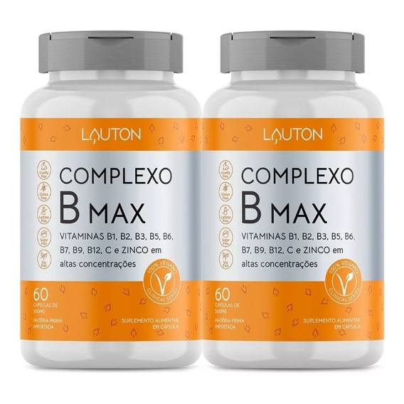 Complejo B Max B12 B1 B2 B3 B5 B7 Biotina Acido Fólico 120 C