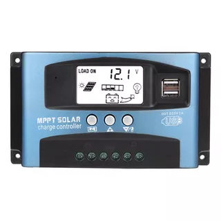 Controlador De Carga Solar Mppt 40a Dual Usb Lcd Display12v