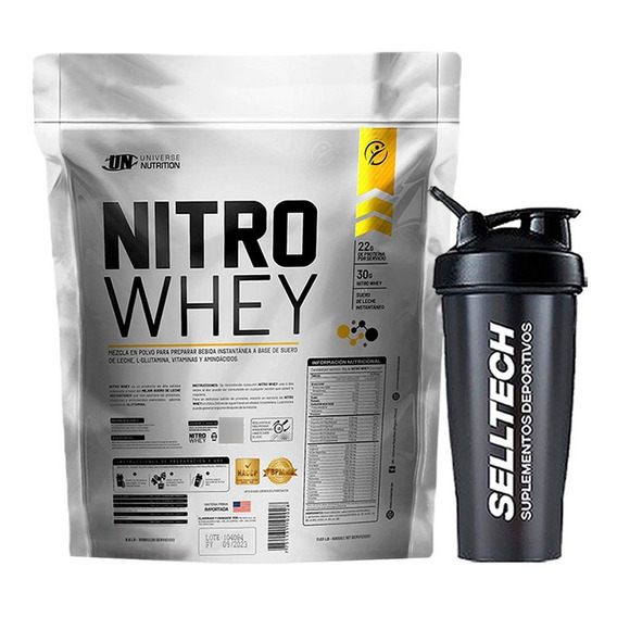 Proteína Universe Nutrition Nitro Whey 3kg Chocolate +shaker