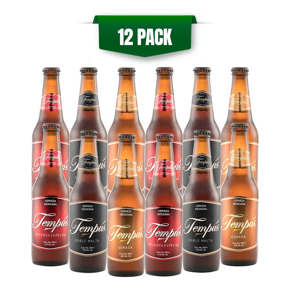 Cerveza Artesanal Tempus Variety 12 Botellas De 355ml