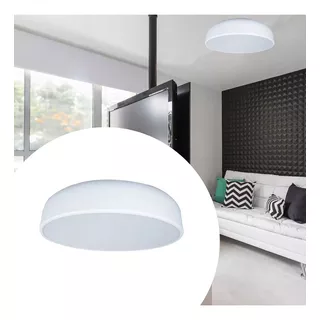 Luminária De Teto Tangerina Plafon Charles Redondo 40 Cm 4 Lâmpadas Cor Branco Voltagem 110v/220v Soquete E27