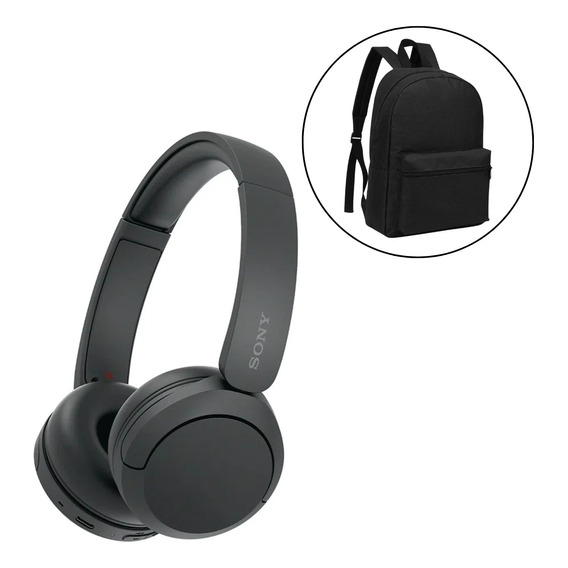 Audifonos Bluetooth On Ear Sony Wh-ch520 50h Negro + Mochila