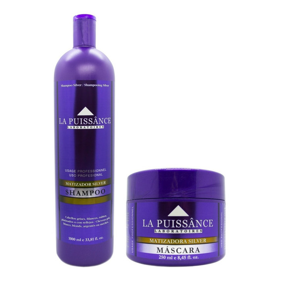 La Puissance Kit Silver Matizador Shampoo 1l Máscara 3c