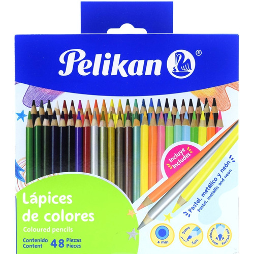 48 Lapices De Colores Redondos Pelikan