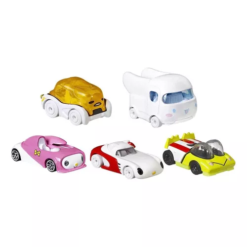 Hot Wheels Sanrio - Coche de personajes de 5 unidades, autos de juguete en  escala 1:64: Hello Kitty, Keroppi, Gudetama, Cinnamaroll y My Melody