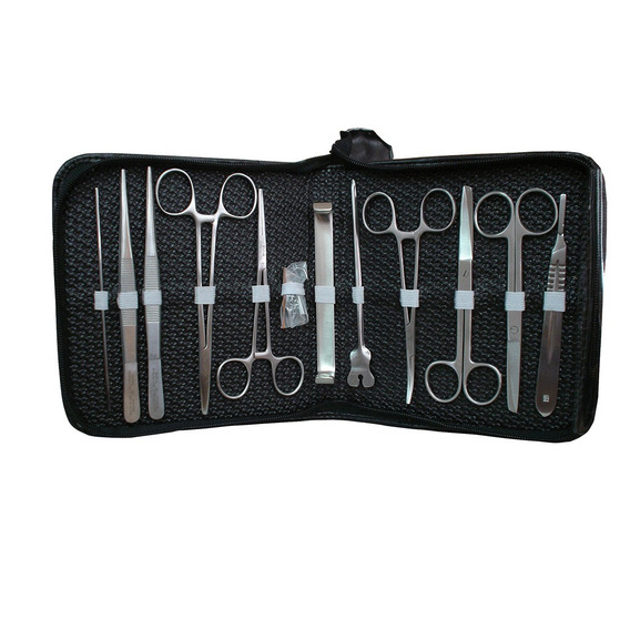 Estuche De Disección Homecare 13 Piezas Acero Inoxidable