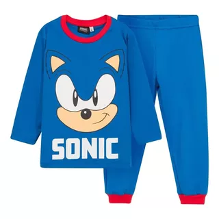 Pijama Manga Larga Sonic Producto Original Licencia Oficial