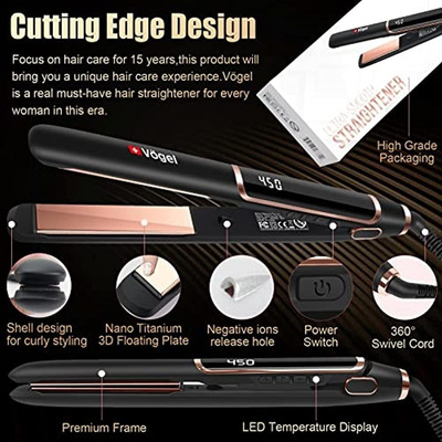 Vögel Nano Titanium Hair Straightener Flat Iron-professional