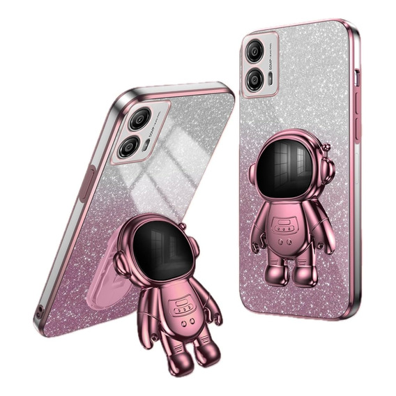 Bling Silicona Funda Case For Moto + Astronauta Soport