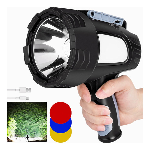 Linterna De Reflector Led Proyector Recargable Portátil