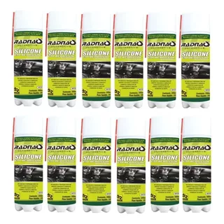 12x Silicone Spray Radnaq 300ml Carros Esteiras Couro