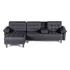 Sala Modular Sofá Cama Mosley Cosmic Reversible Color Gris Oscuro