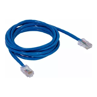 Cabo De Rede 5m Ethernet Lan Rj45 Cat5e Azul C/ 5 Metros
