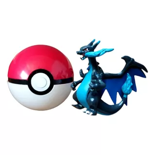 Pokebola Vermelha + Pokémon Charizard X 8cm