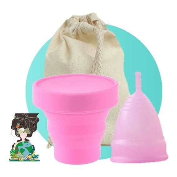 Kit Ecológico Femenino Copa Menstrual + Vaso Esterilizador 