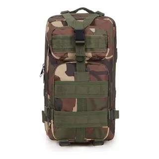 Mochila Tática Militar Camping Impermeável Reforçada Cor Verde-musgo Desenho Do Tecido Camuflado