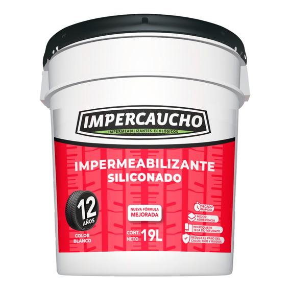 Impermeabilizante Blanco 19 Lt Impercaucho 12 Años