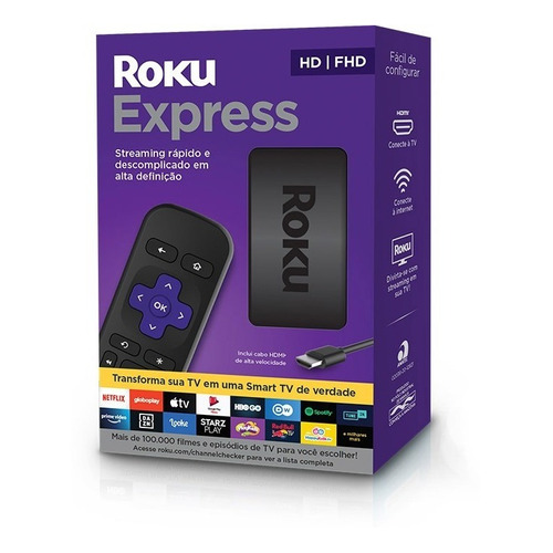 Roku Express 3930 estándar HDMI;DTS Digital Surround;Dolby por pass-through de HDMI 32MB negro con 512MB de memoria RAM
