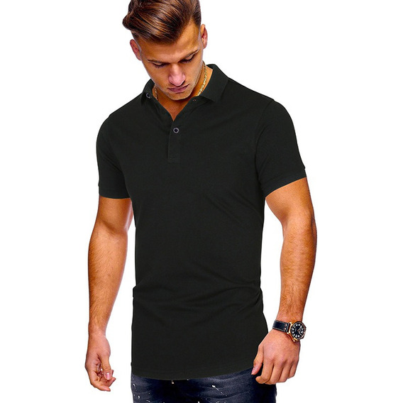 Playera Polo Hombre Slim Fit Manga Corta Moda Casual