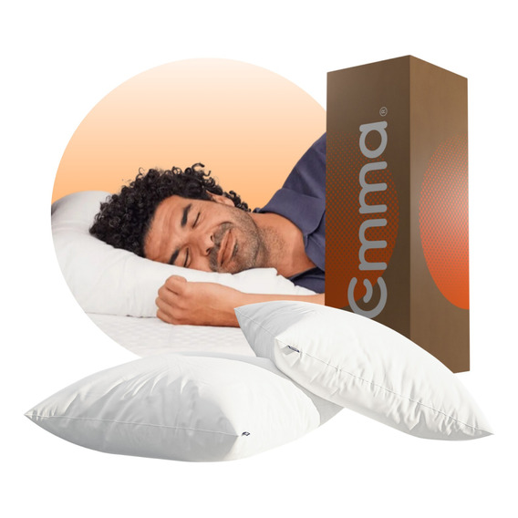 Pack 2 Almohadas Emma Confort Queen 70x40cm Microfibra Soft