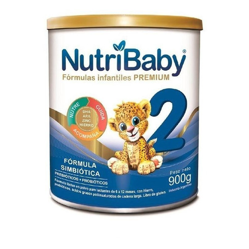 Leche de fórmula en polvo sin TACC Ethical Pharma NutriBaby 2 en lata de 1 de 900g - 6  a 12 meses